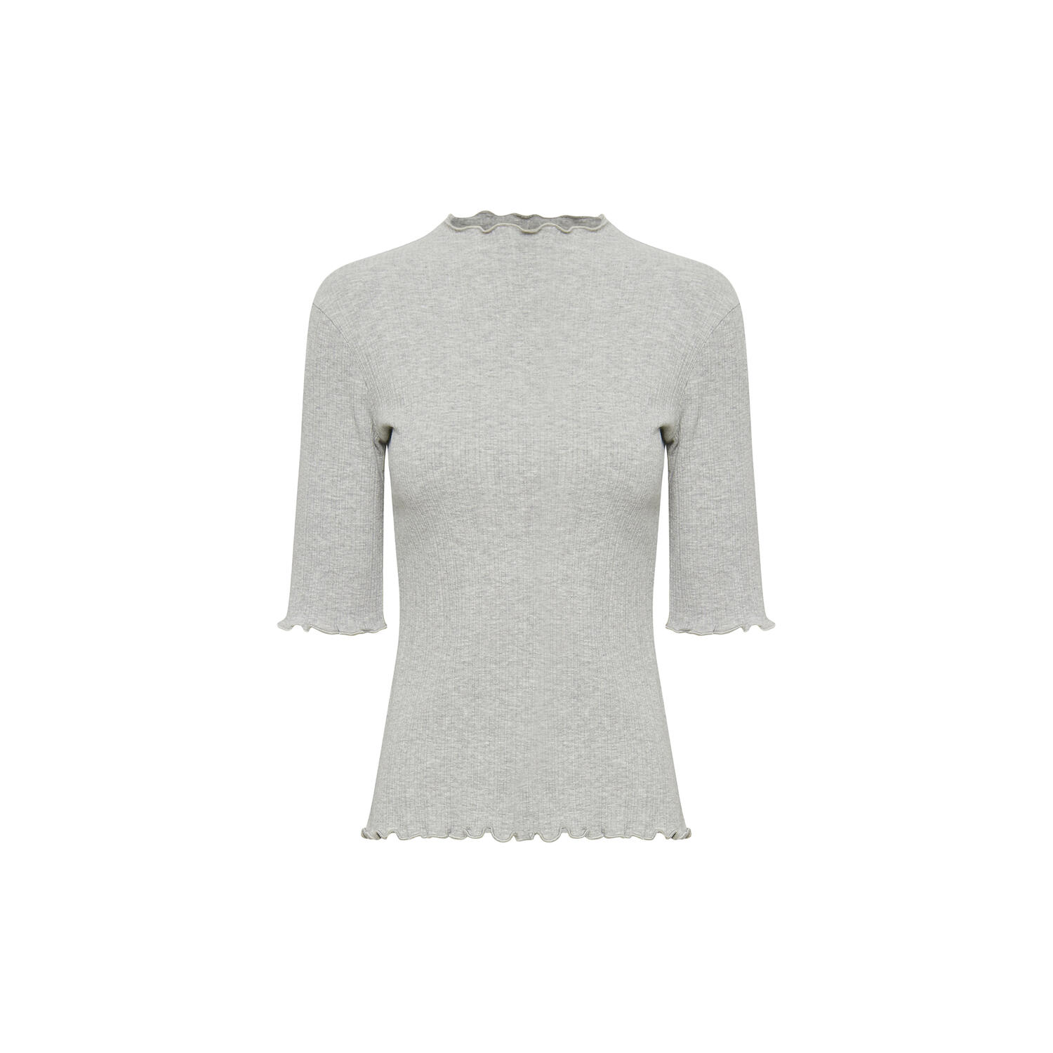CandaceKB SS Tee, opal gray melange