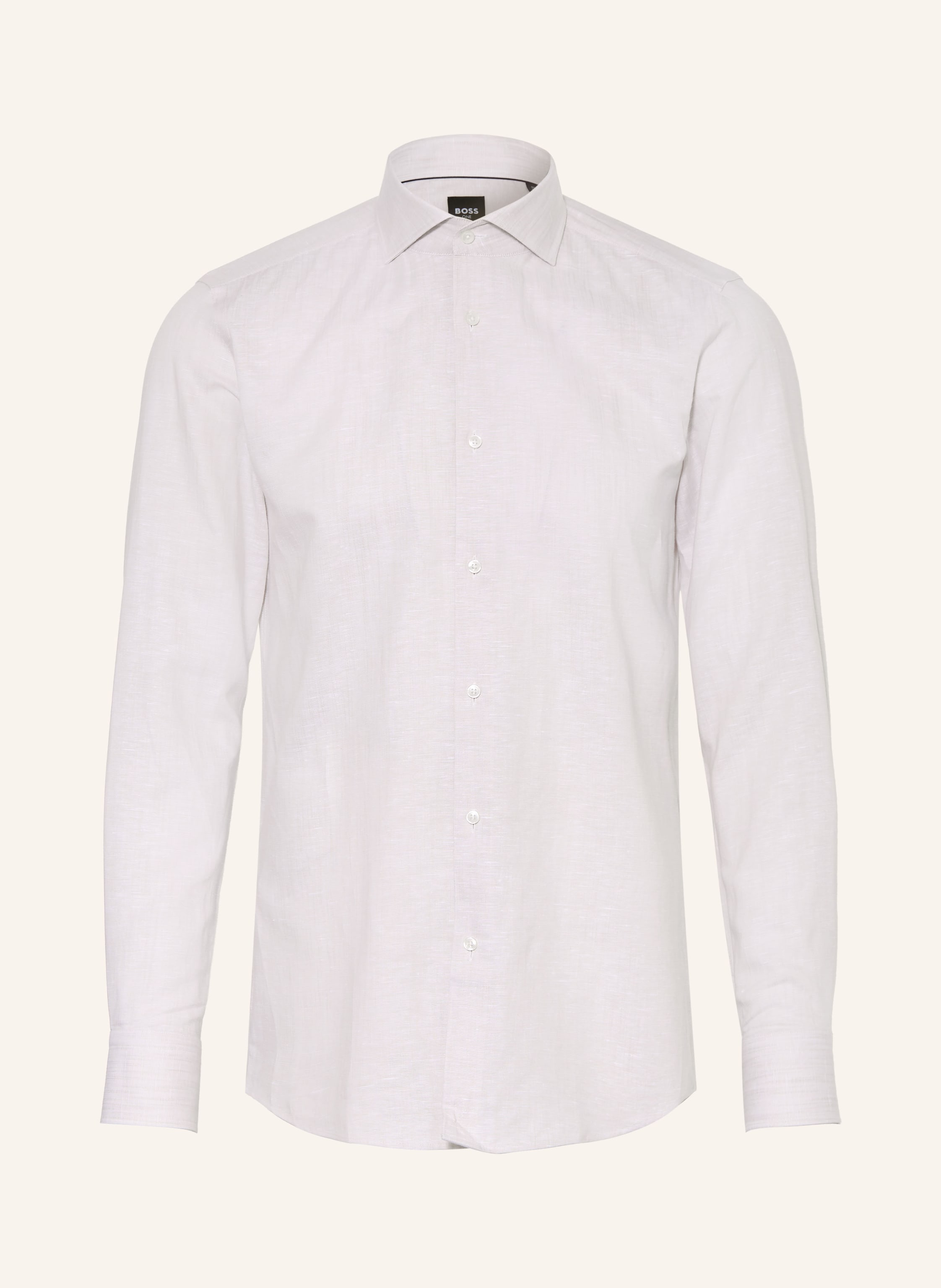 BOSS Hemd HANK Slim Fit mit Leinen