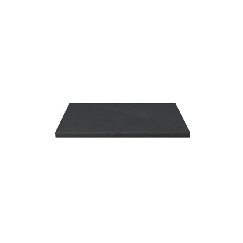 Receveur de douche Stone 2 noir rectangle 80 x 100 cm AURLANE