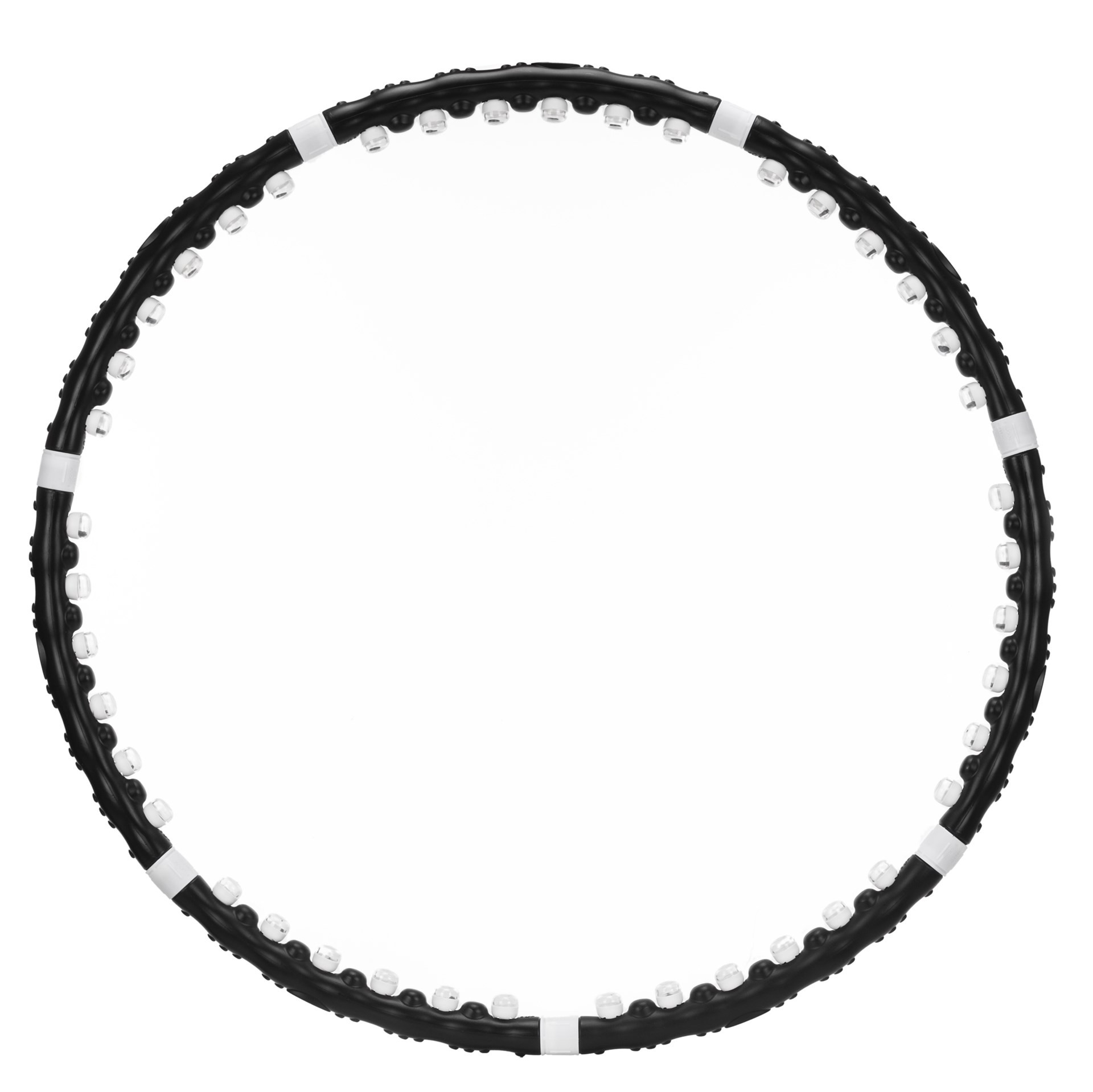 Hula hop fitness Actiget składane 92 cm z wypustkami masującymi, czarne