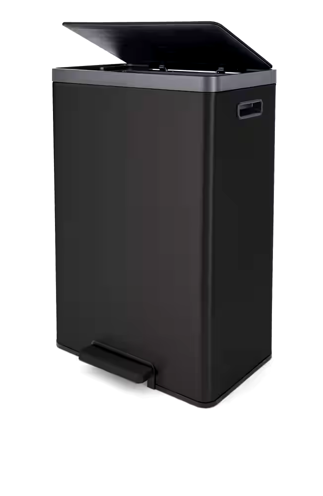type A Wide Stainless Steel Step Trash/Garbage Bin, 45-L