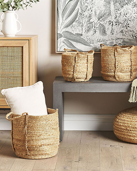 Lot de 3 paniers WADH Jute Naturel
