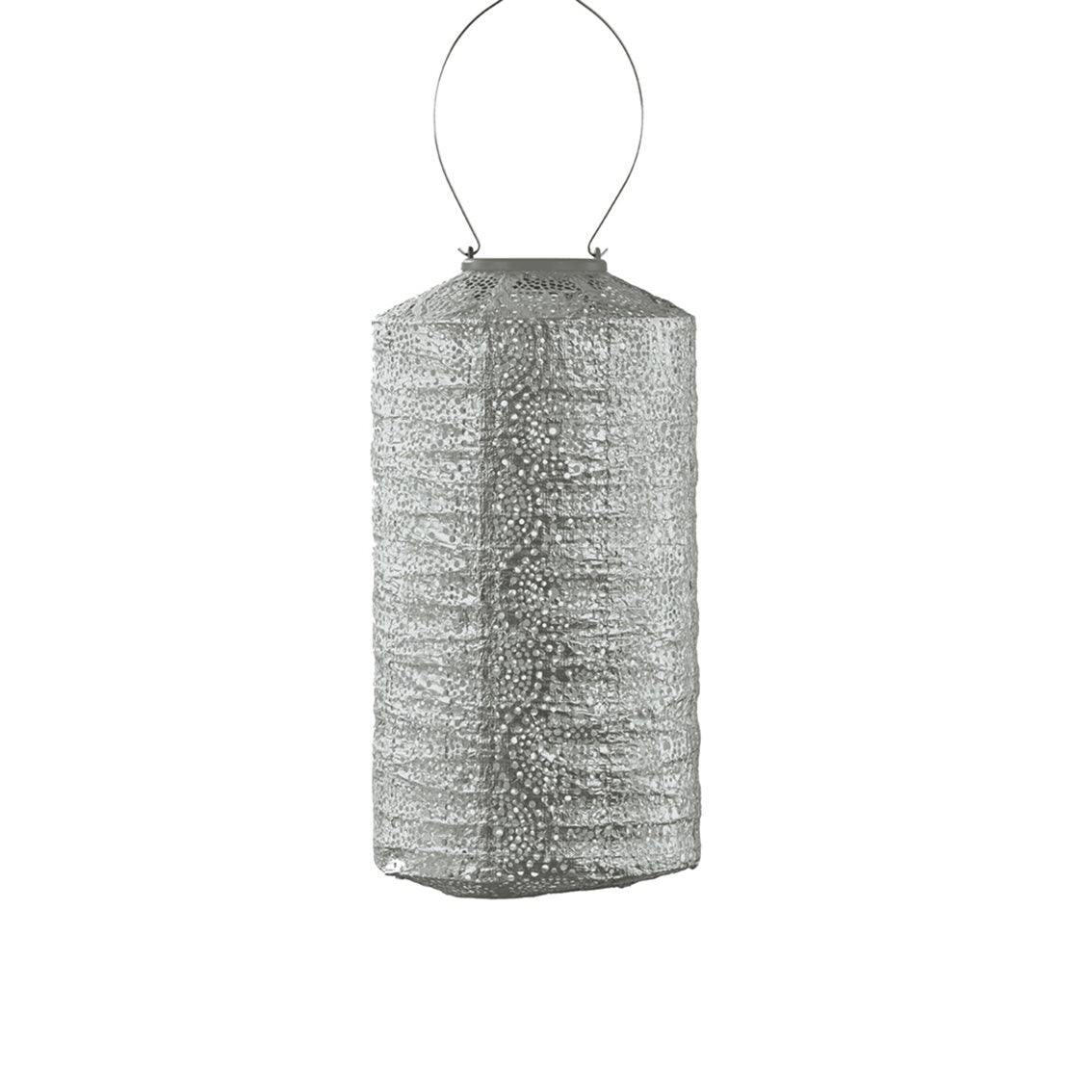 Lumiz solar lampion - occult cylinder - 18 cm - zilver