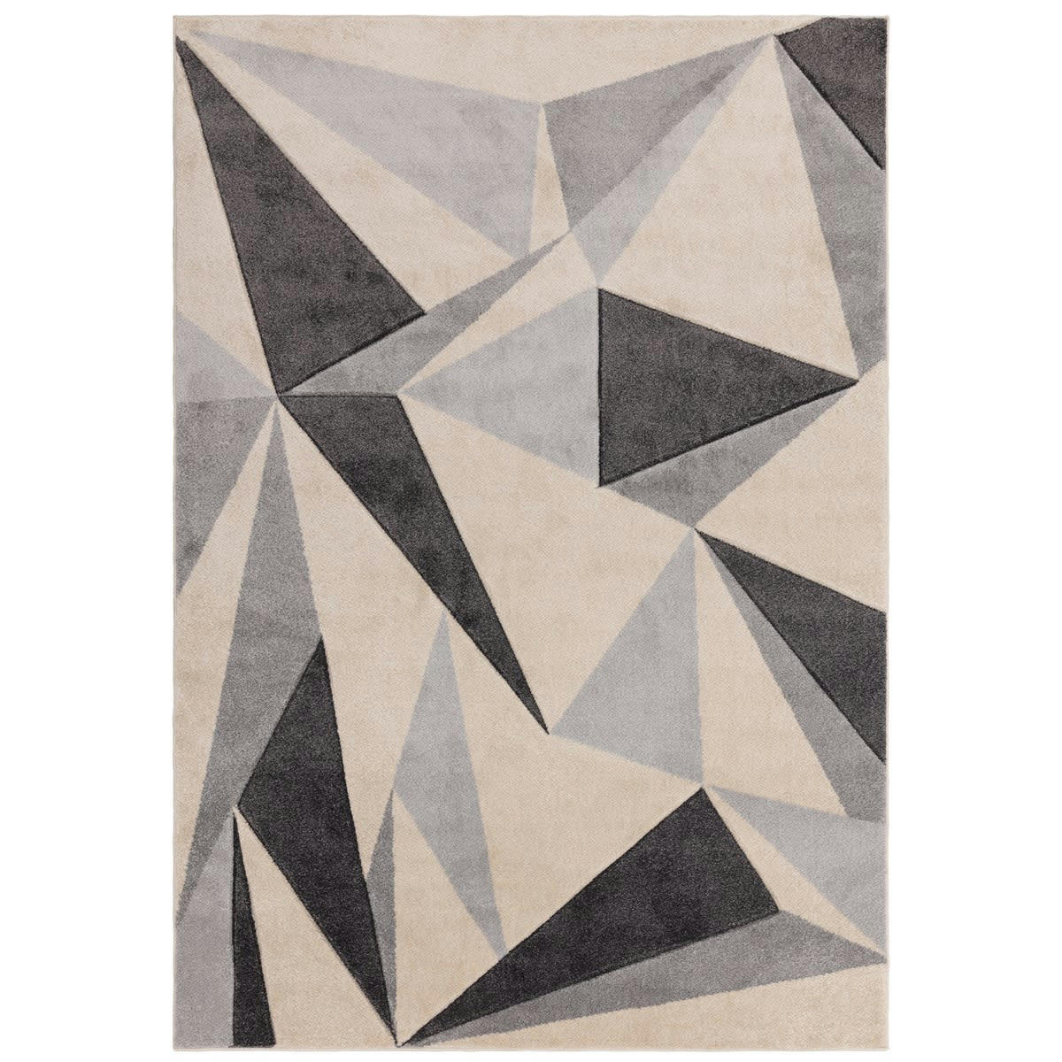 KADEO - Tapis de salon en polypropylène gris 80x150 cm