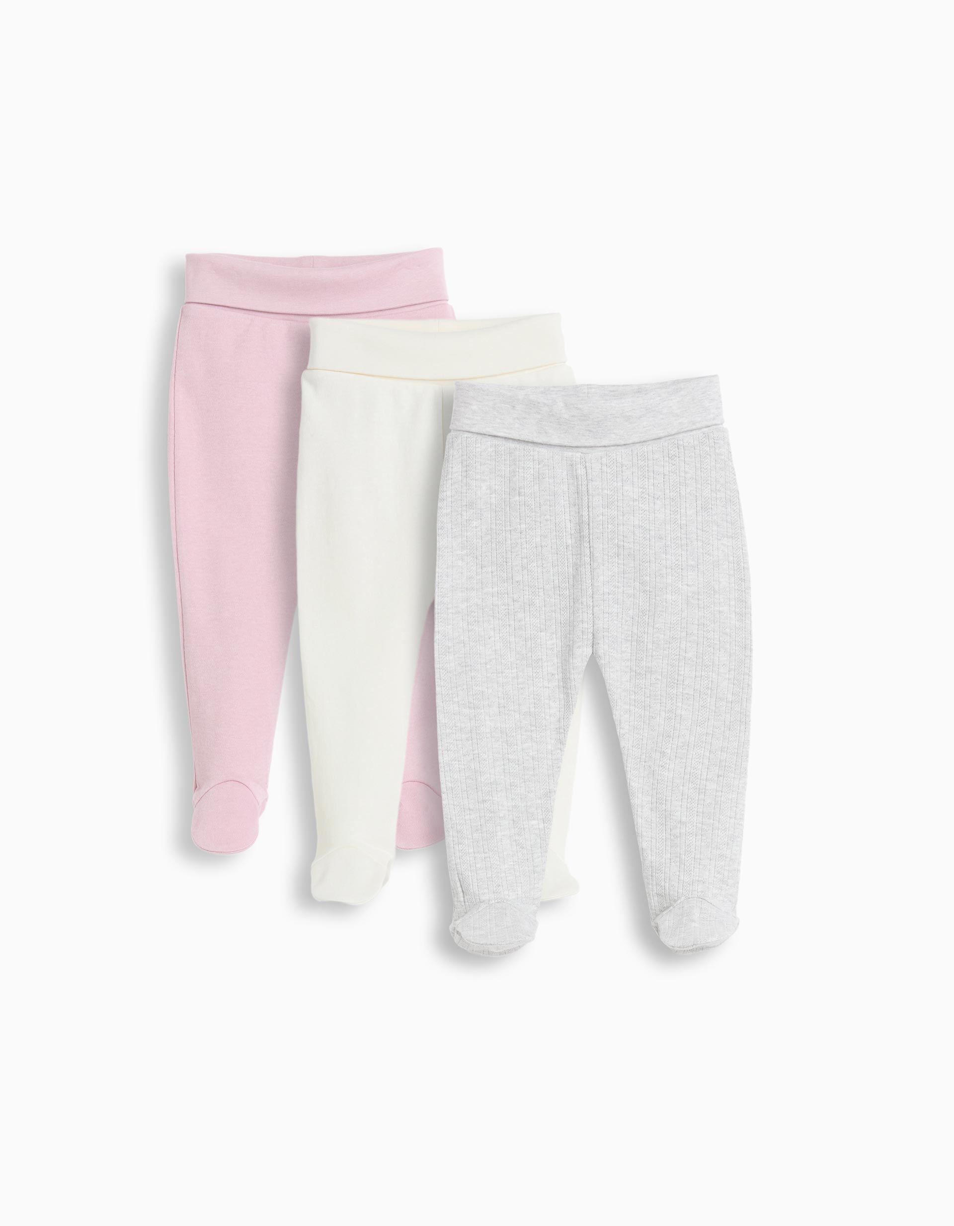 Pack 3 Calças com Pés, Bebé, Multicor
