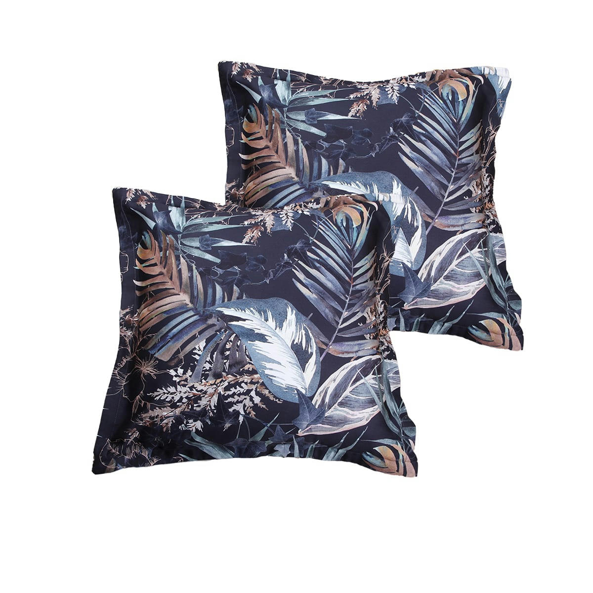 TUCHAN - Lot de 2 Taies d'oreiller 63x63 cm satin de coton