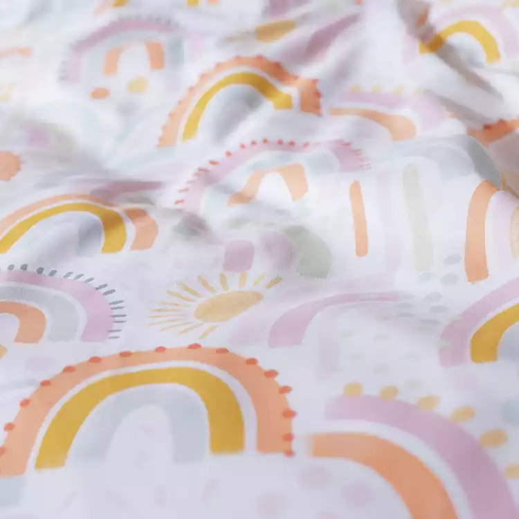 Habitat Pastel Rainbow Reversible Kids Bedding Set - Single