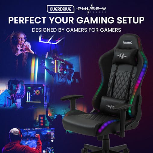 NNEMB Gaming Chair, with Bluetooth Speakers, RGB LED Lights, Reclining Game Armchair, Black