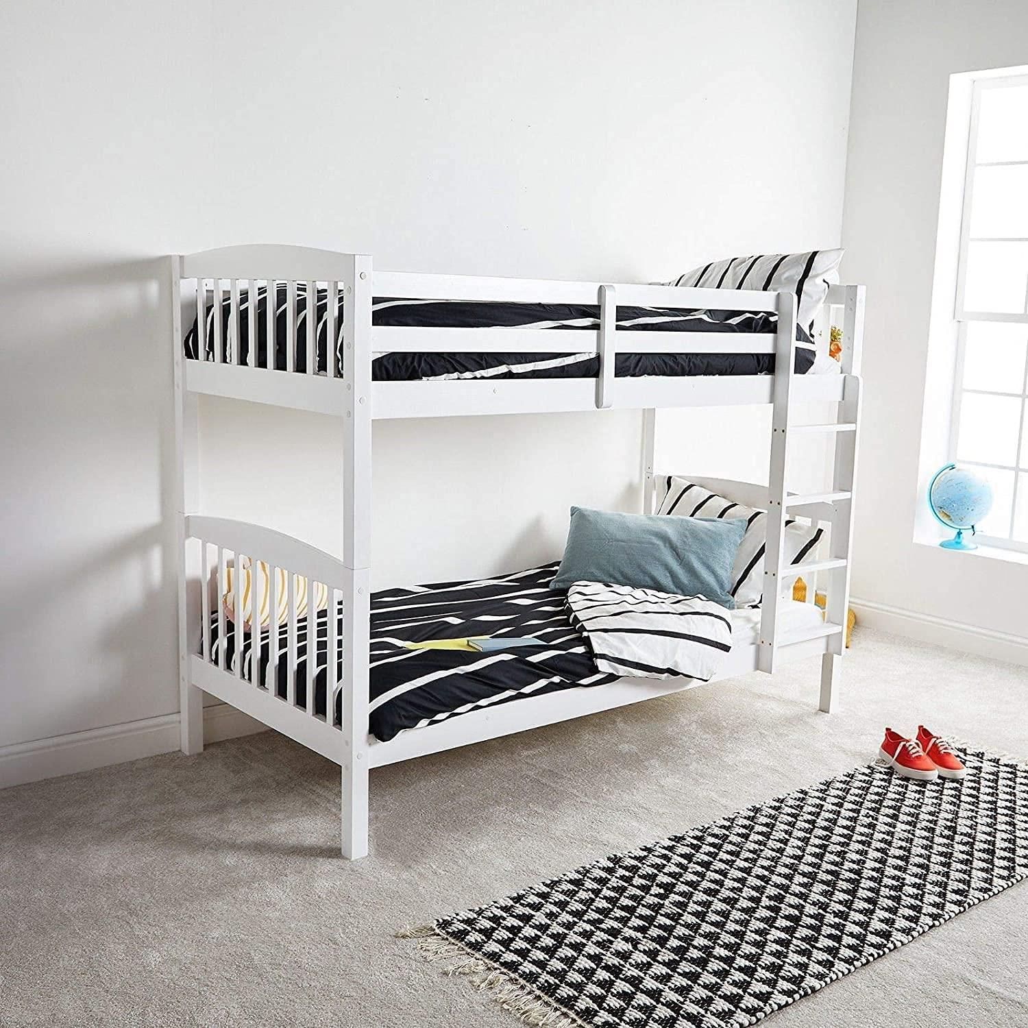 KOSY KOALA Bunk Bed Kids White 3ft Single Pine Wooden Children Bedroom Furniture