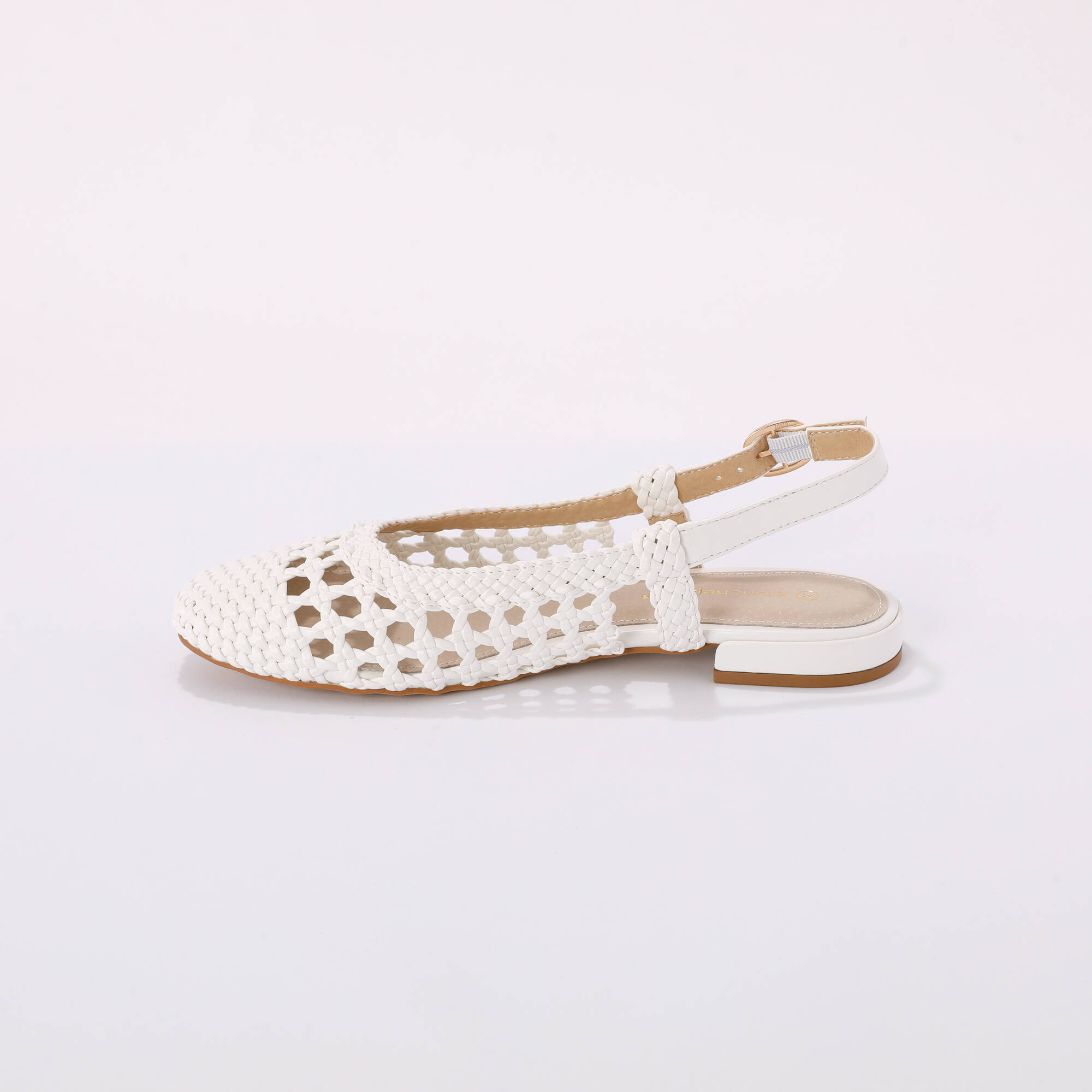 Ballerines tressage slingback
