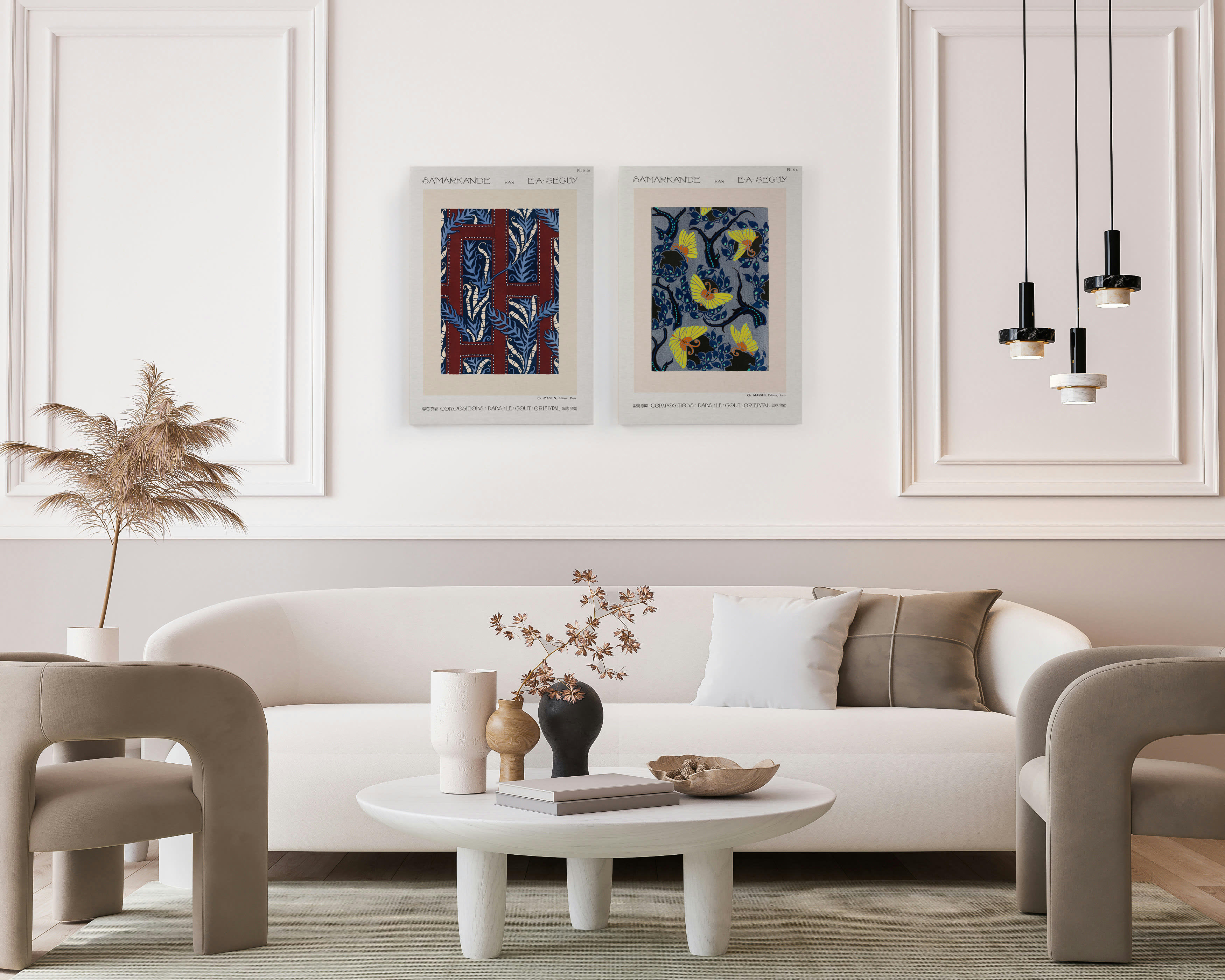 ART NOUVEAU - Peinture sur toile 60x40 imprimé HD Art nouveau