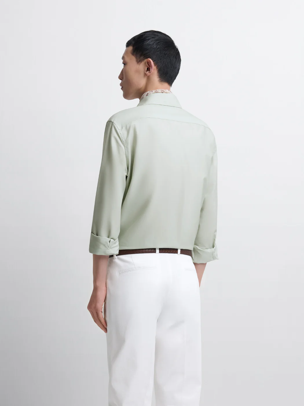 Chemise slim en coton double retors