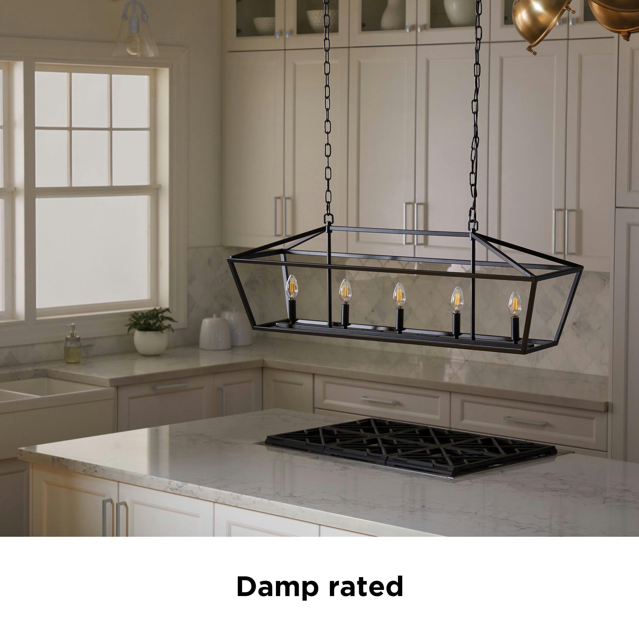 CANVAS Carlaw 5-Light Chandelier, Adjustable Height, Matte Black