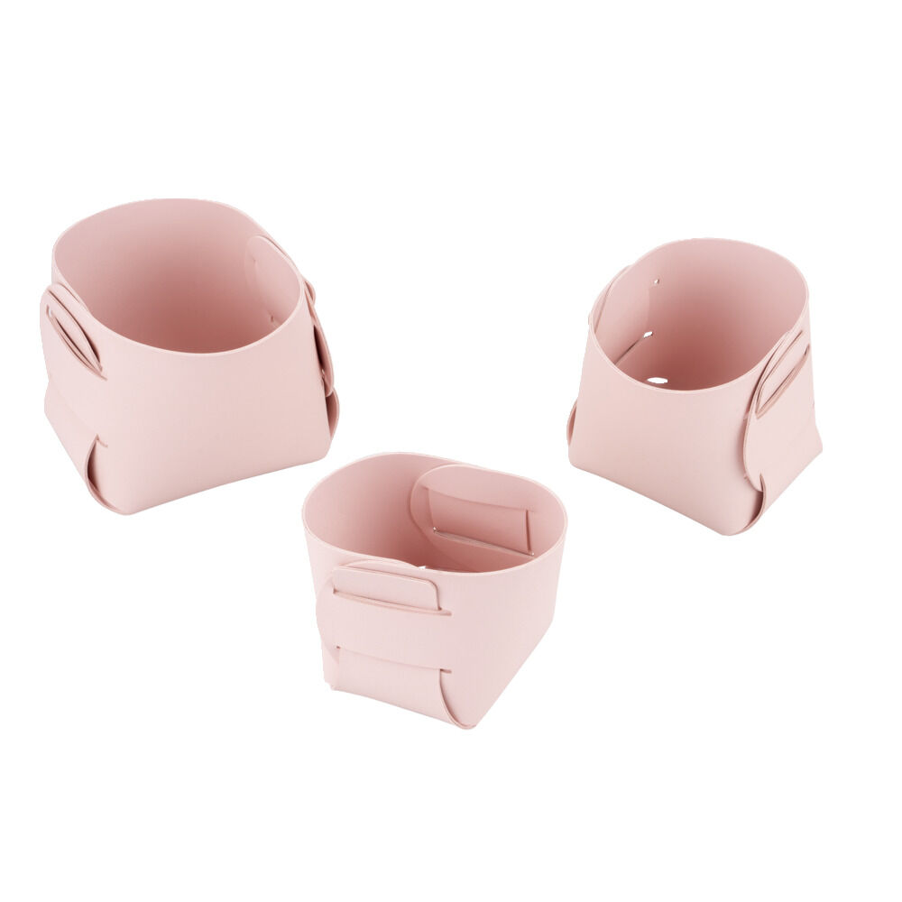 Lot de 3 panières de rangement 8/9/10cm - 3 coloris