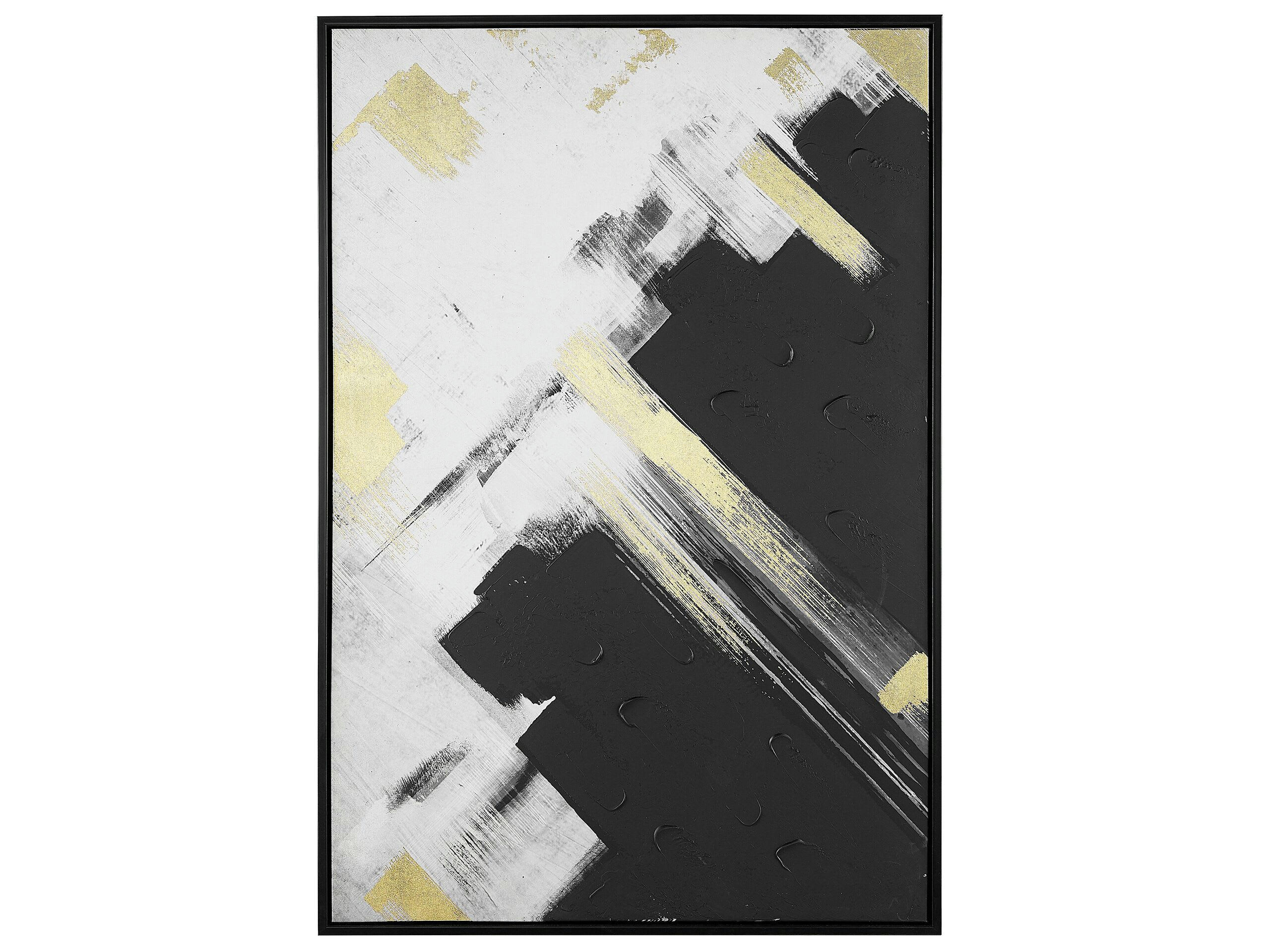 SORA - Toile imprimée art abstrait noir et blanc 63 x 93 cm