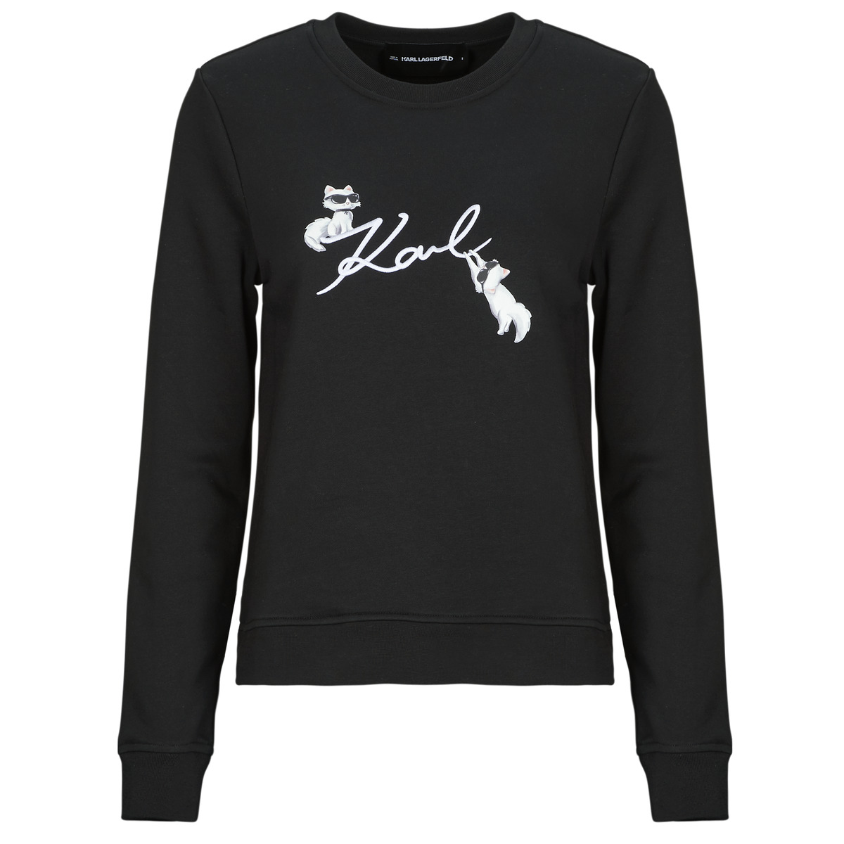 Karl Lagerfeld - IKON SIGNATURE CHOUPETTE SWEAT - Black