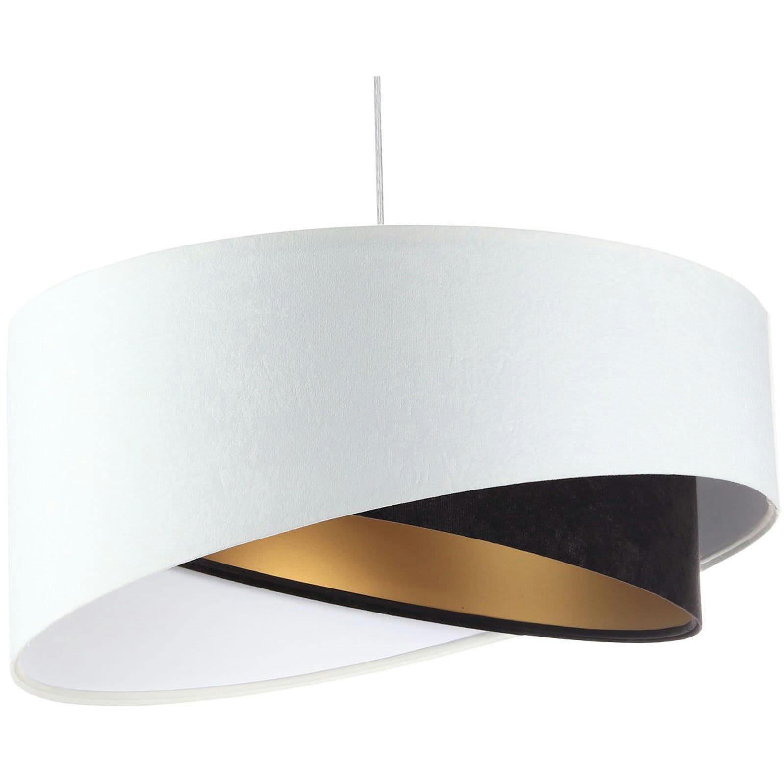 ASYMETRIC - Suspension Tissu Blanc 50x50x25 cm