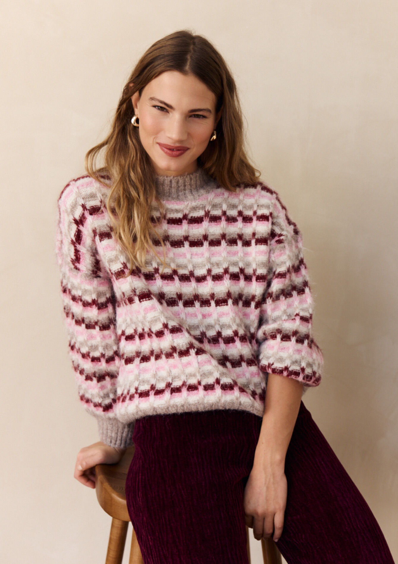 Gebreide trui met grafisch motief