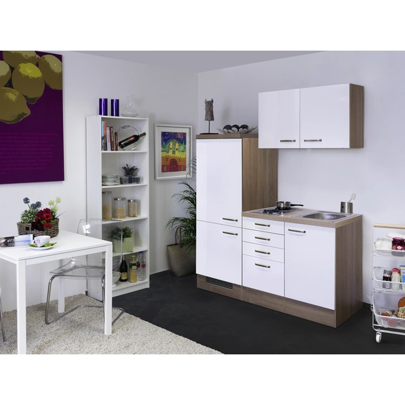 Singleküche »Valero«, mit E-Geräten, Gesamtbreite: 160 cm