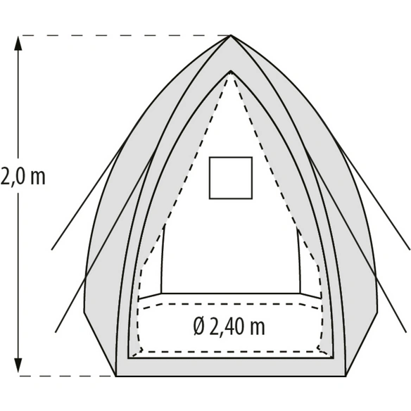 Pflanzzelt »Hawaii«, 5,76 m², Gewebe, winterfest