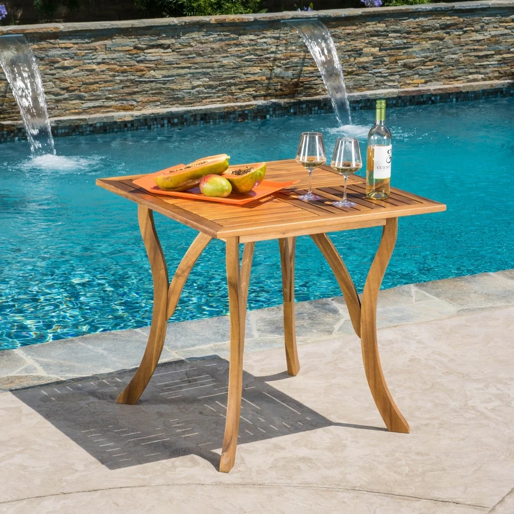 Christopher Knight Home Hermosa Outdoor Acacia Wood Square Dining Table - 31.50L x 31.50W x 30.00H