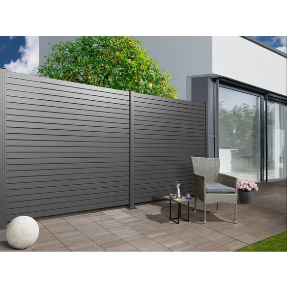 Steckzaunsystem »Katepos«, BxH: 179 x 90 cm, 12er-Leistenset, anthrazit
