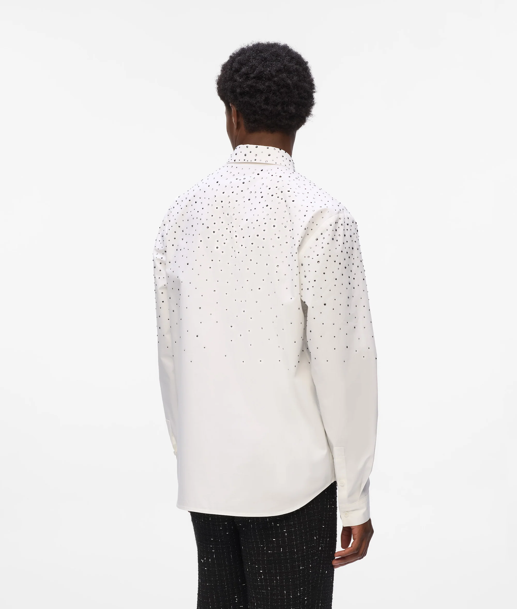 Chemise effet dégradé à strass