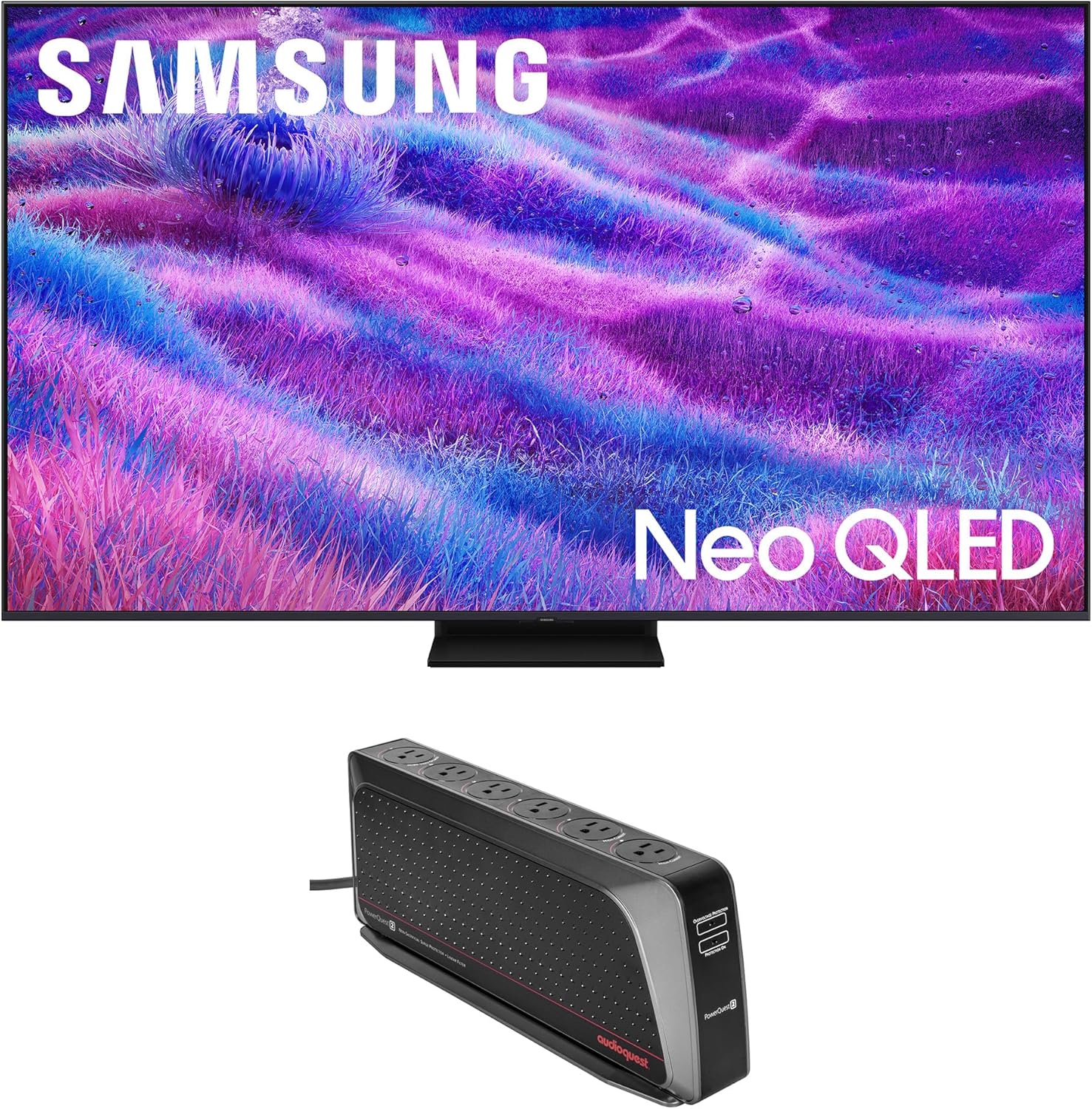 Samsung QN65QN80FAFXZA 65 Inch Neo QLED QN80F Series Supreme UHD 4K TV with an AudioQuest PowerQuest2 Power Filter/Surge Protector 6 Outlet (2025)