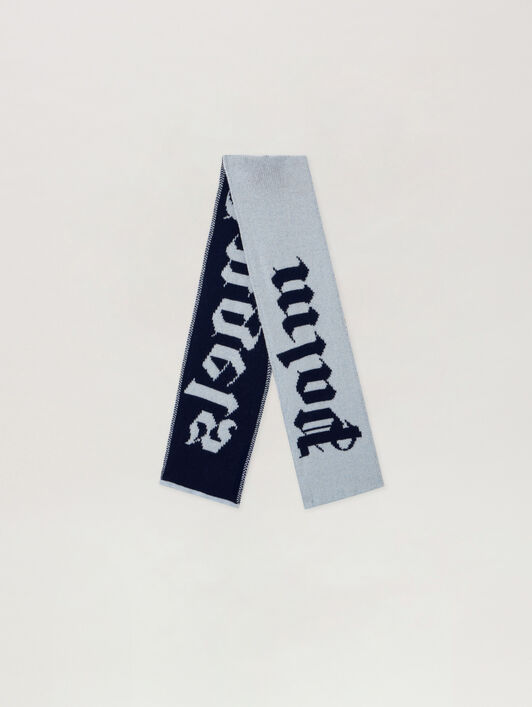 Jacquard Logo Knit Scarf
