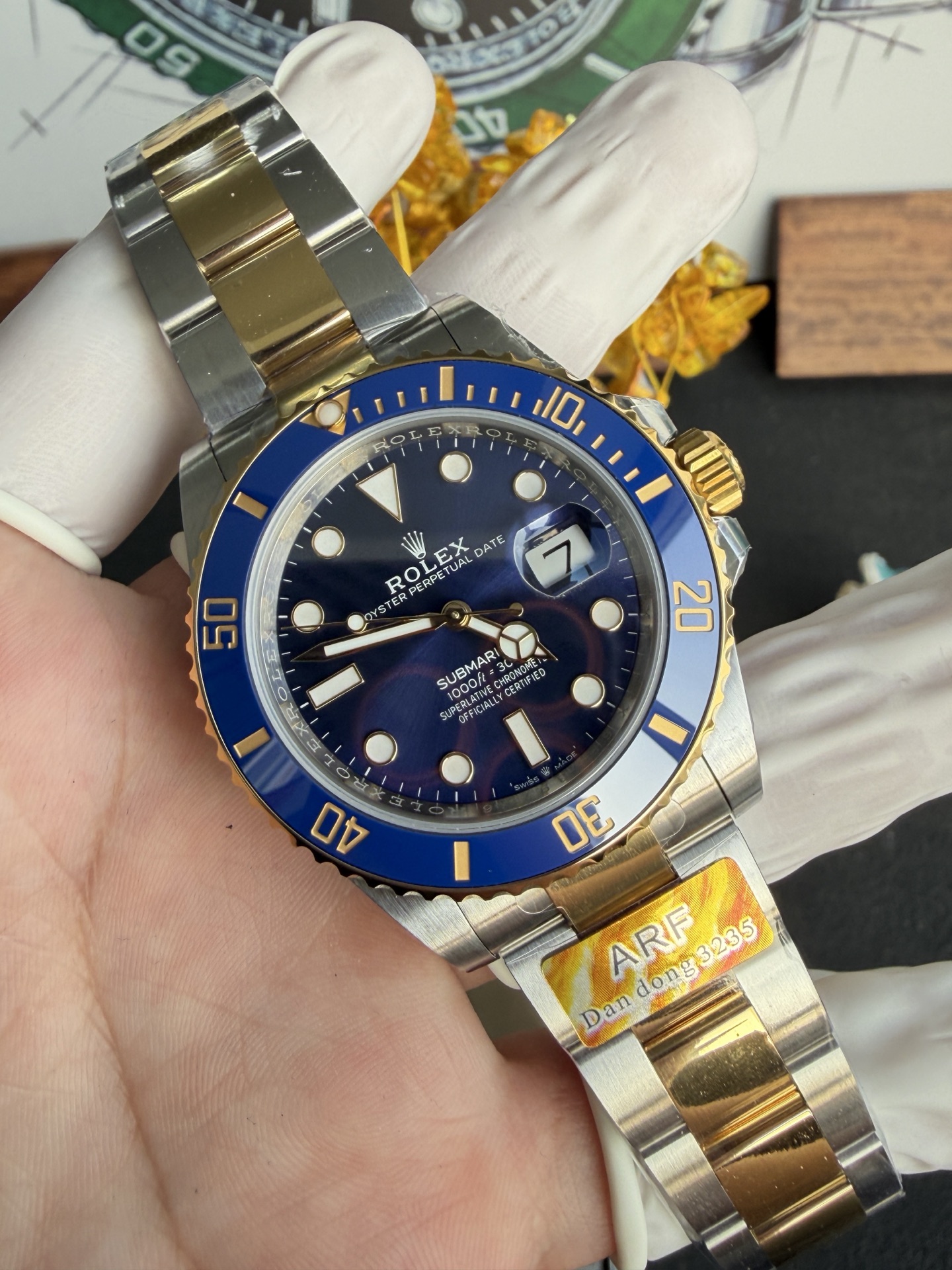Rolex Submariner 126613LB SS/YG Plated Blue Dial 41mm Oyster Super Clone