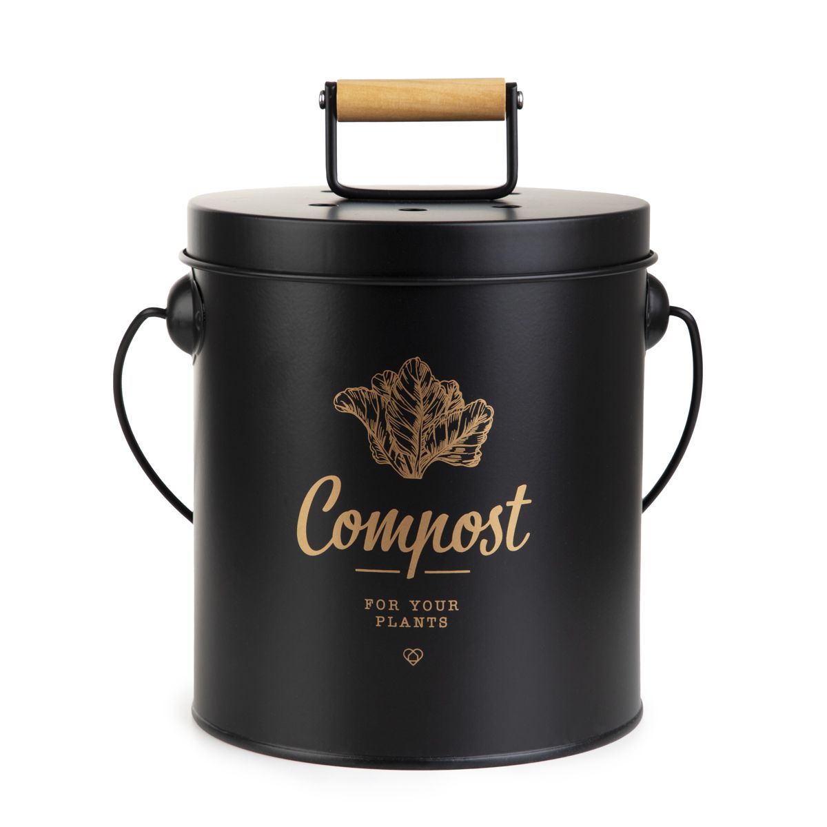 Pojemnik YENNIS na kompost czarny 18x16 cm