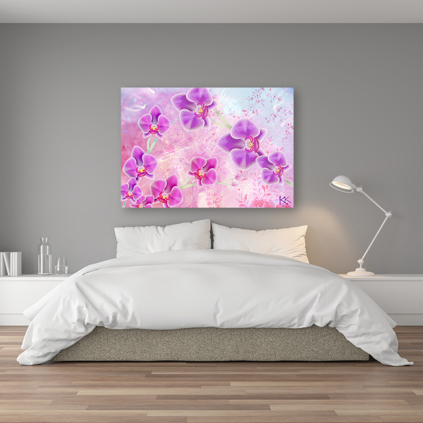 Feeby Obraz na płótnie, Orchidea Kwiaty Abstrakcja 60x40