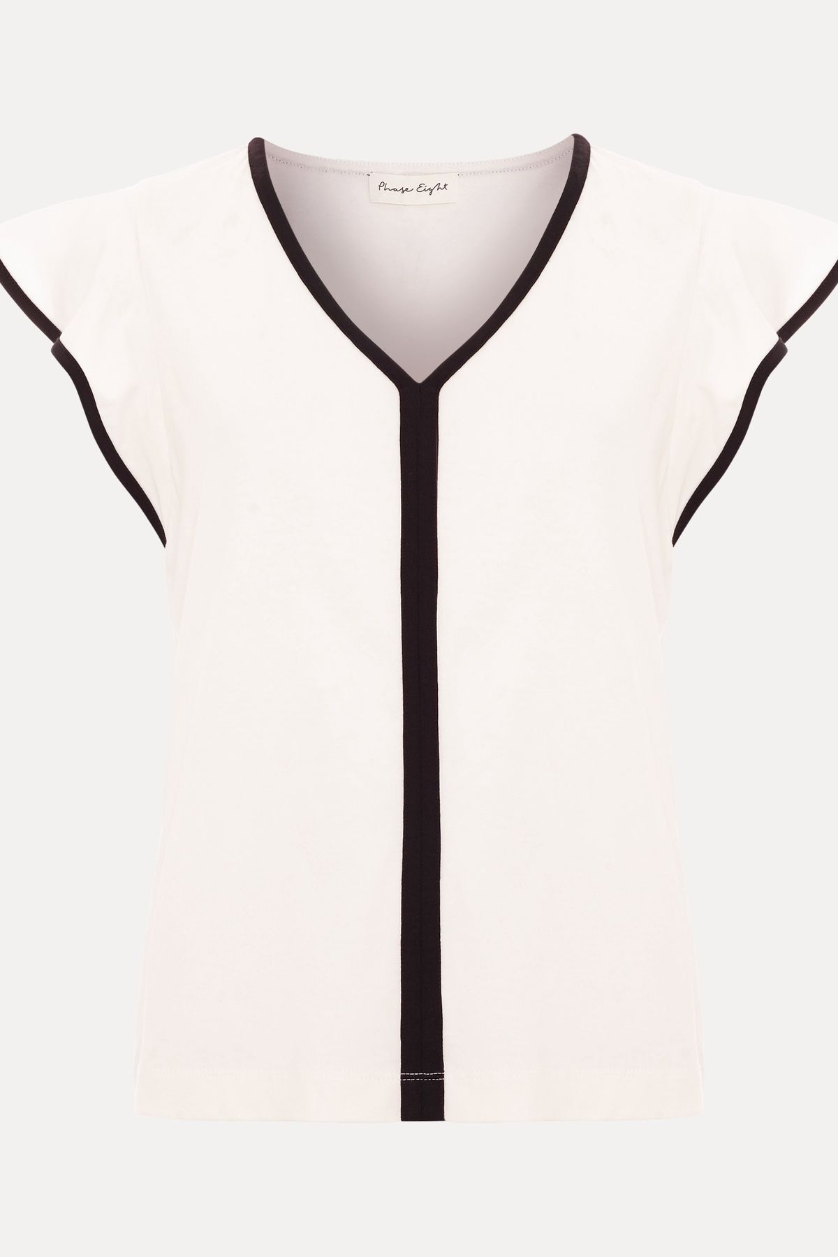 Phase Eight Fleur Ruffle Sleeve V-Neck Top