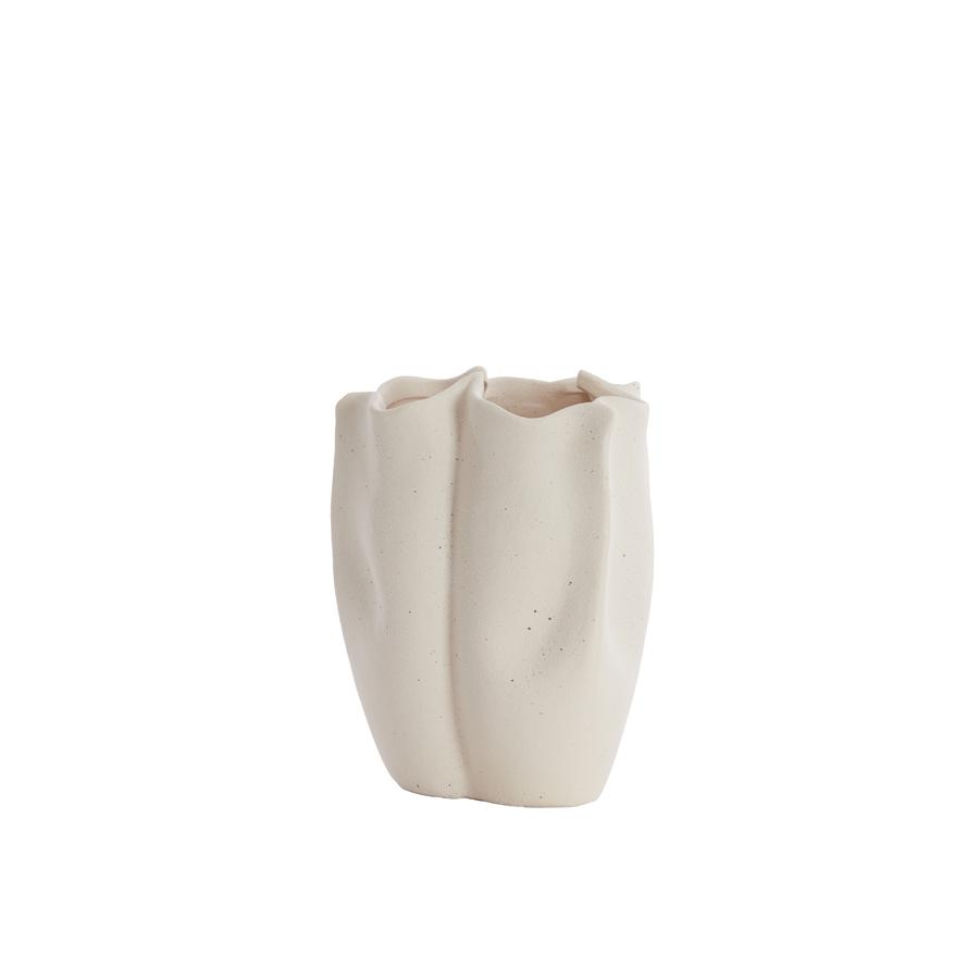 Light & Living - Sanguli vaas deco 28x27,5x36,5 cm - keramiek crème