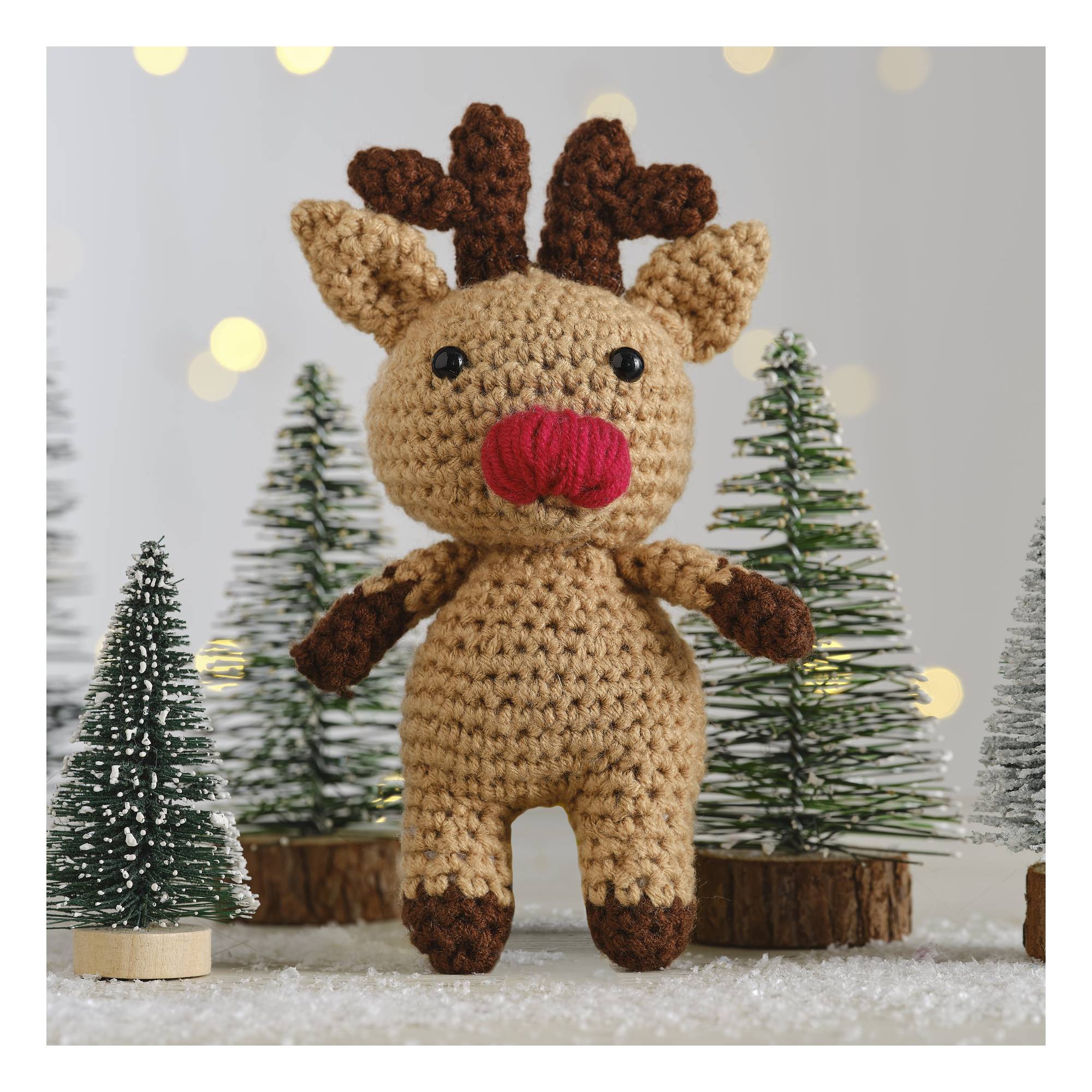 Make Your Own Crochet Reindeer Decoration Kit