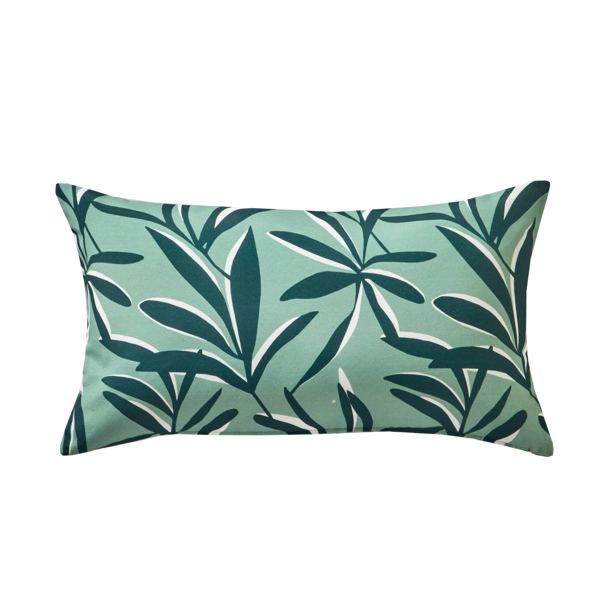 Housse de coussin imprimé feuillage