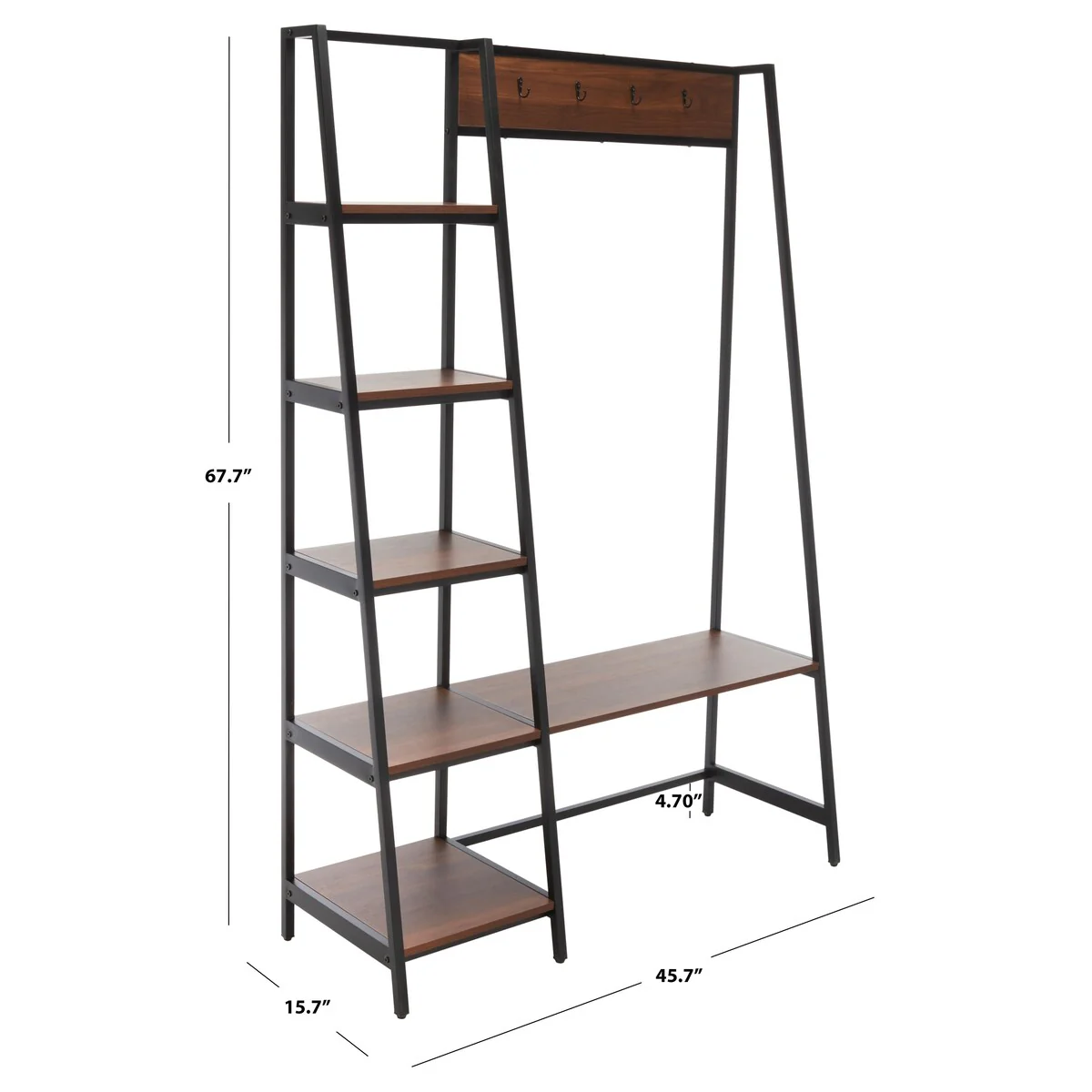 SAFAVIEH Rukije Etagere - 46 W x 16 D x 68 H - 46Wx16Dx68H