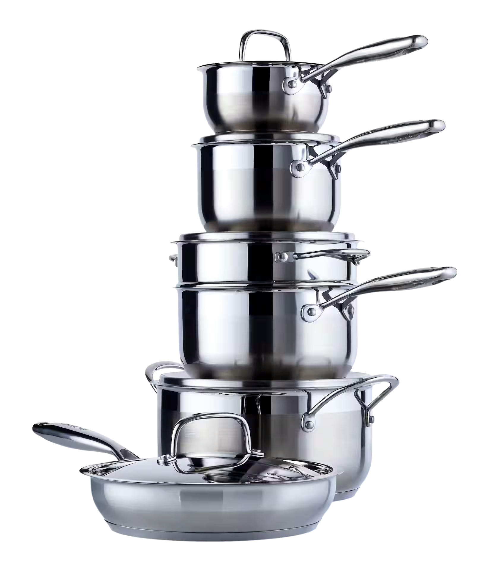 PADERNO Canadian Classic Stainless Steel Cookware Set, Dishwasher & Oven Safe, 11-pc
