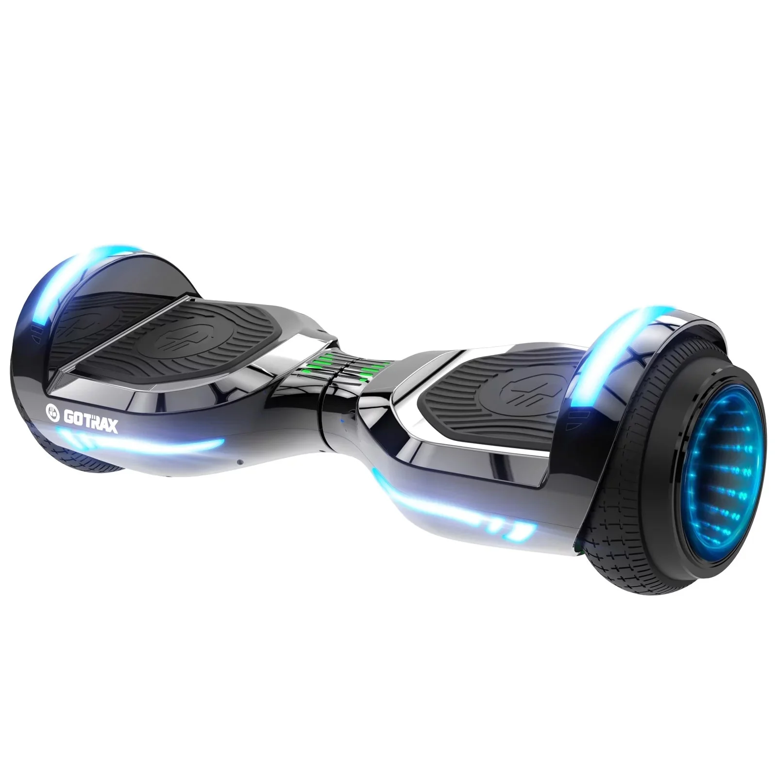 GOTRAX GLIDE PRO Bluetooth Hoverboard, 6.5 Wheels and 7 Colors Lights Self Balancing Scooters for 44-176lbs Kids Adults Silver(Rainbow)