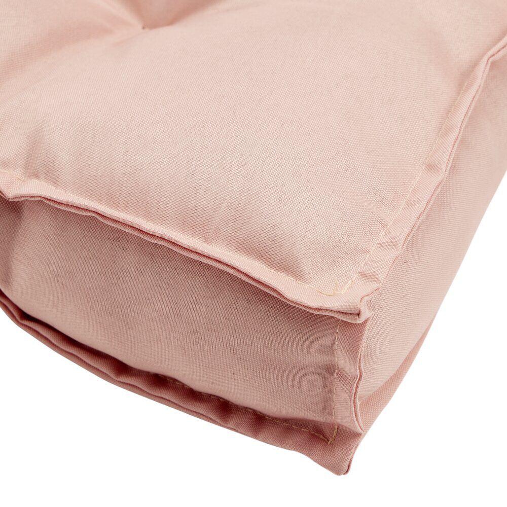 Coussin de sol assise carrée matelassée taupe 45x45cm