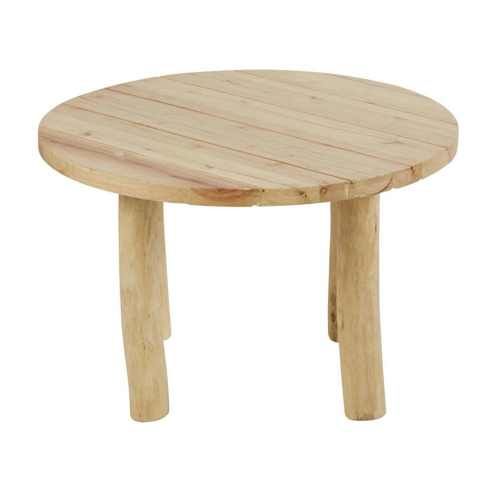 ORSU - Bout de canapé en bois d'eucalyptus beige