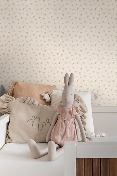 ESTAhome papier peint fleurs intage sable beige 53 cm x 10.05 m