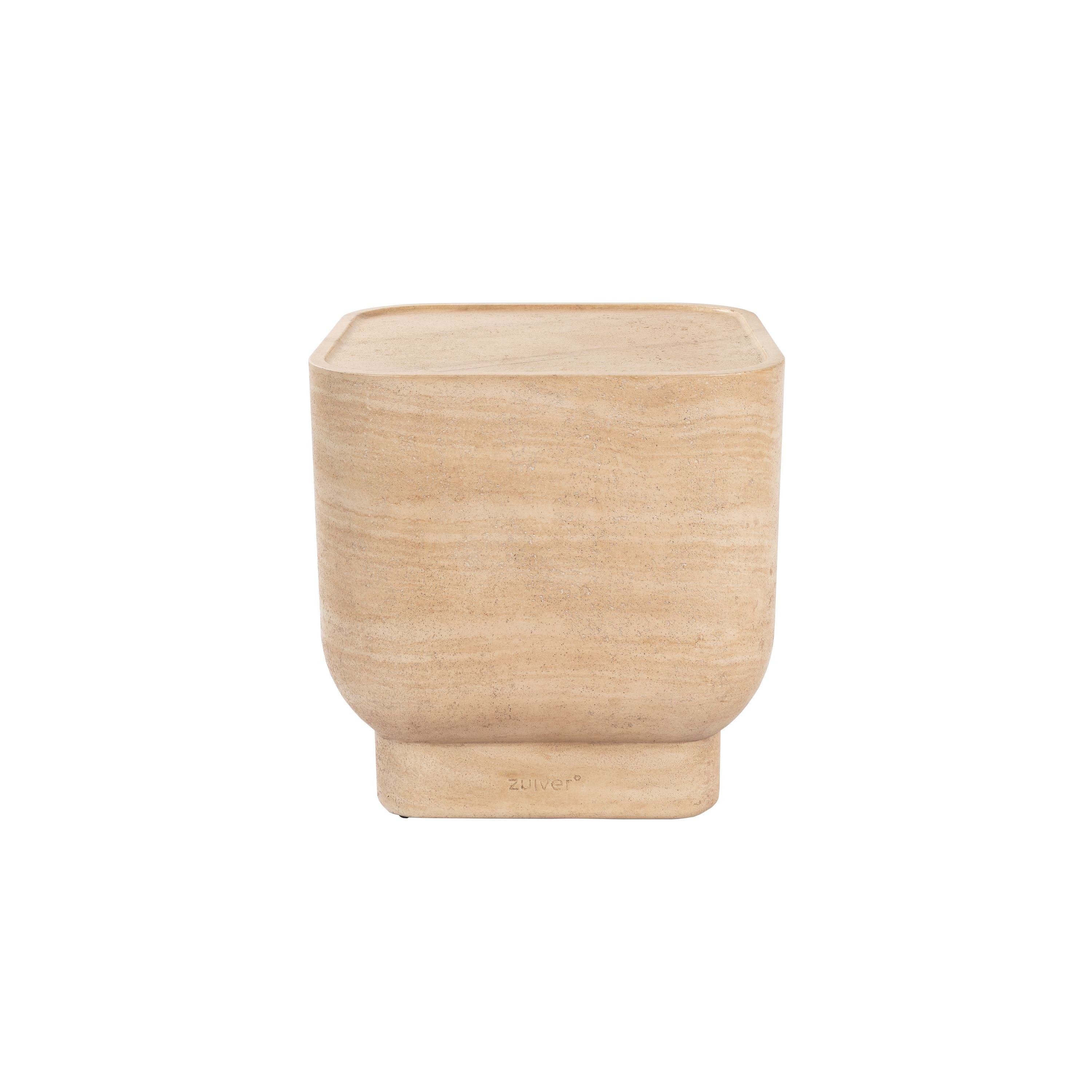 Zuiver Noble Bijzettafel Vierkant 45x45 cm Beige