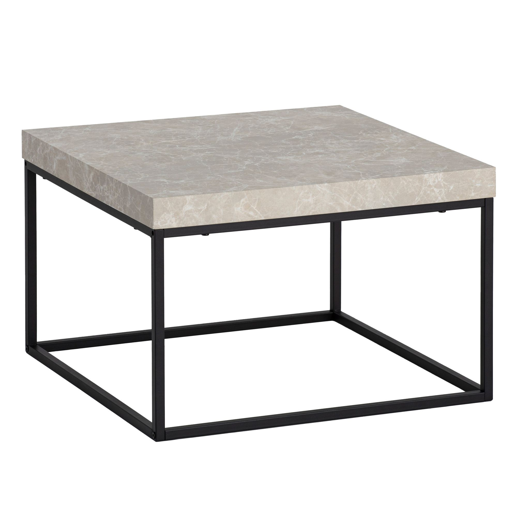 Stolik Kawowy 60x60x38 cm Metal Nogi Nowoczesny Stolik do Salonu