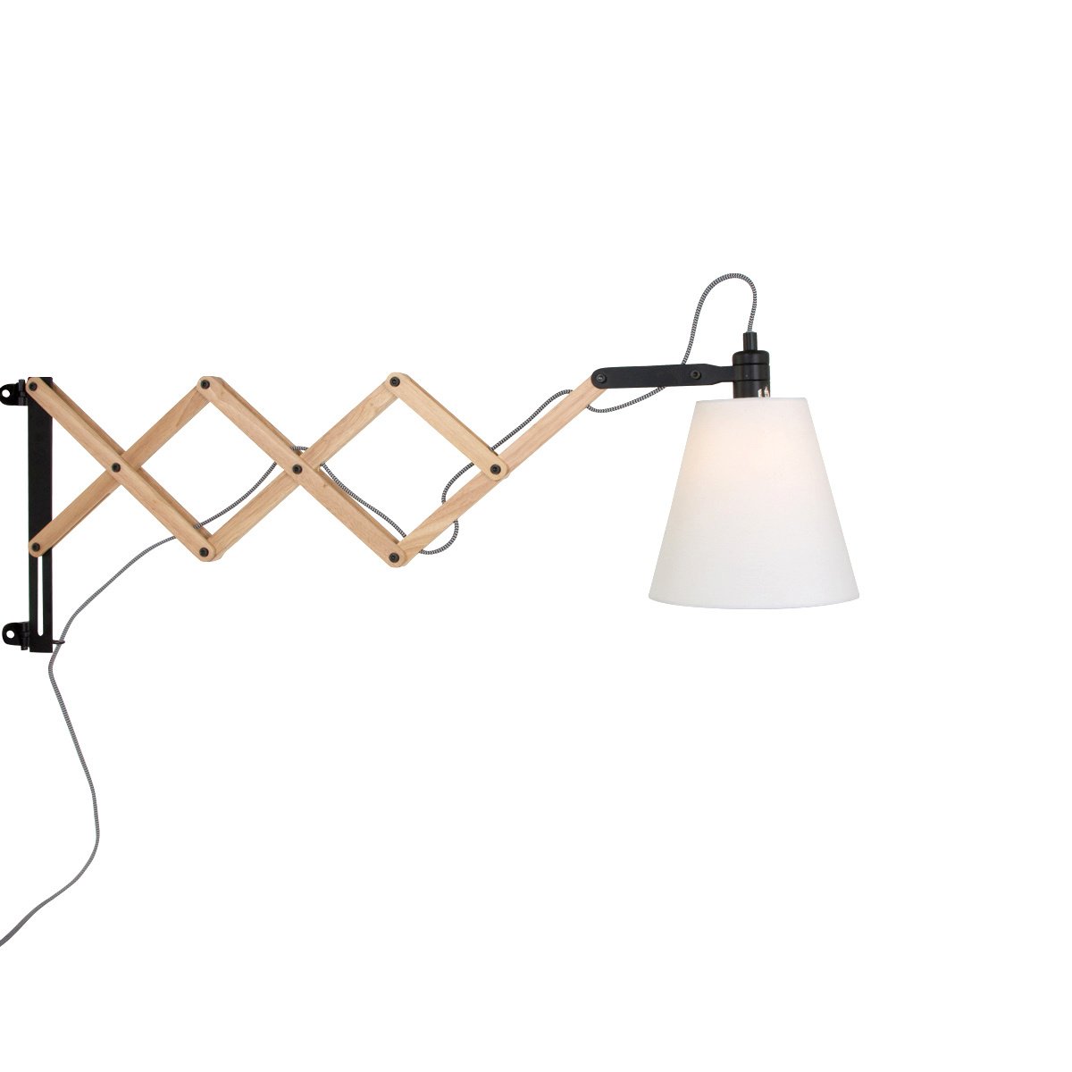Mexlite wandlamp liv - 1 lichts - 80x 30.5 cm - beuken