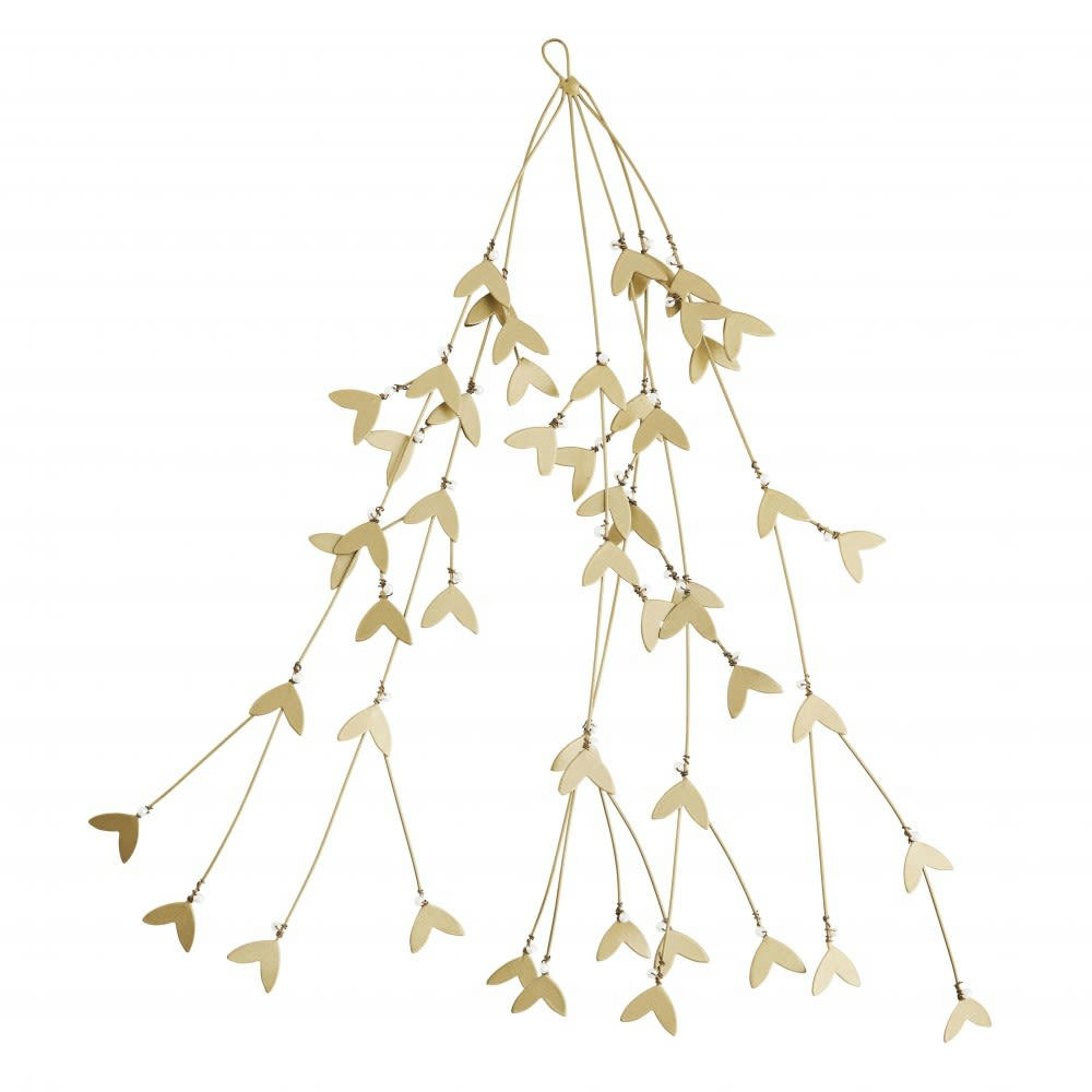 BOUQUET - Décoration florale en métal doré H60cm