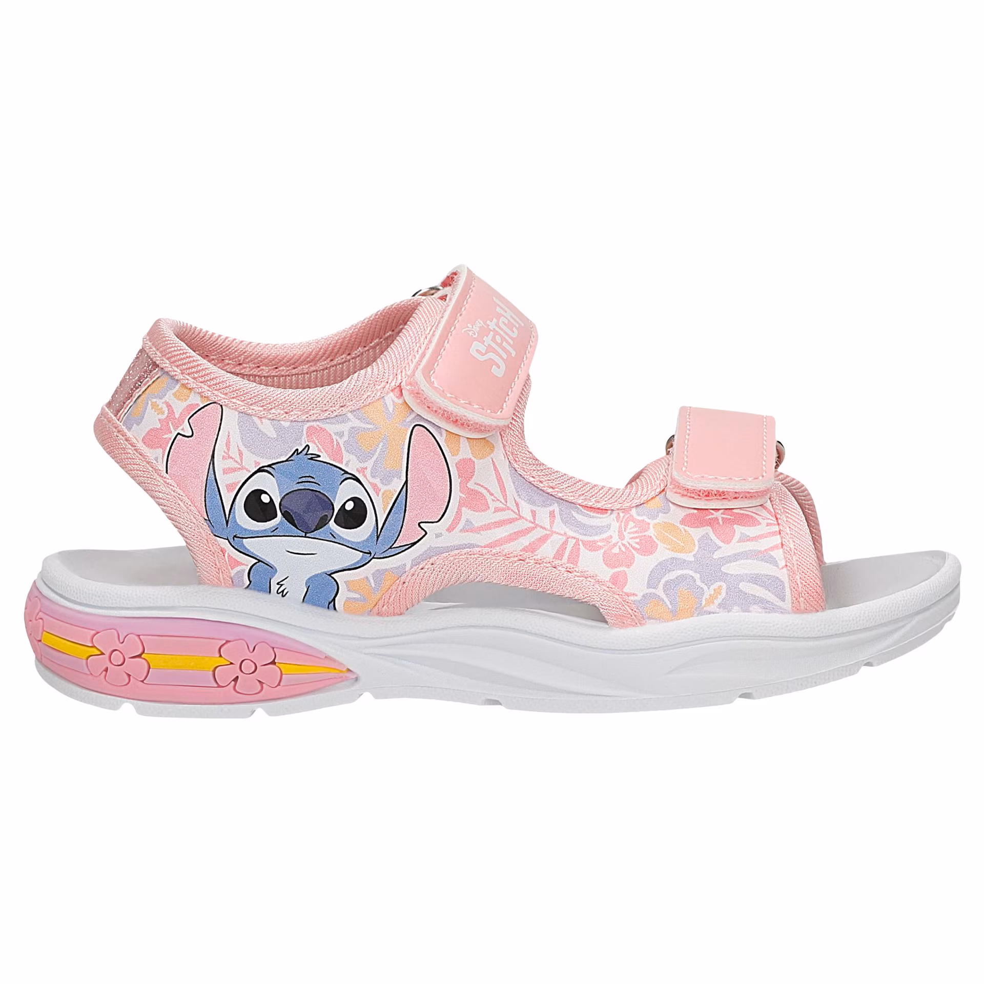 Różowe sandały dziewczęce Stitch ze świecącą podeszwą BARTEK 89007-15