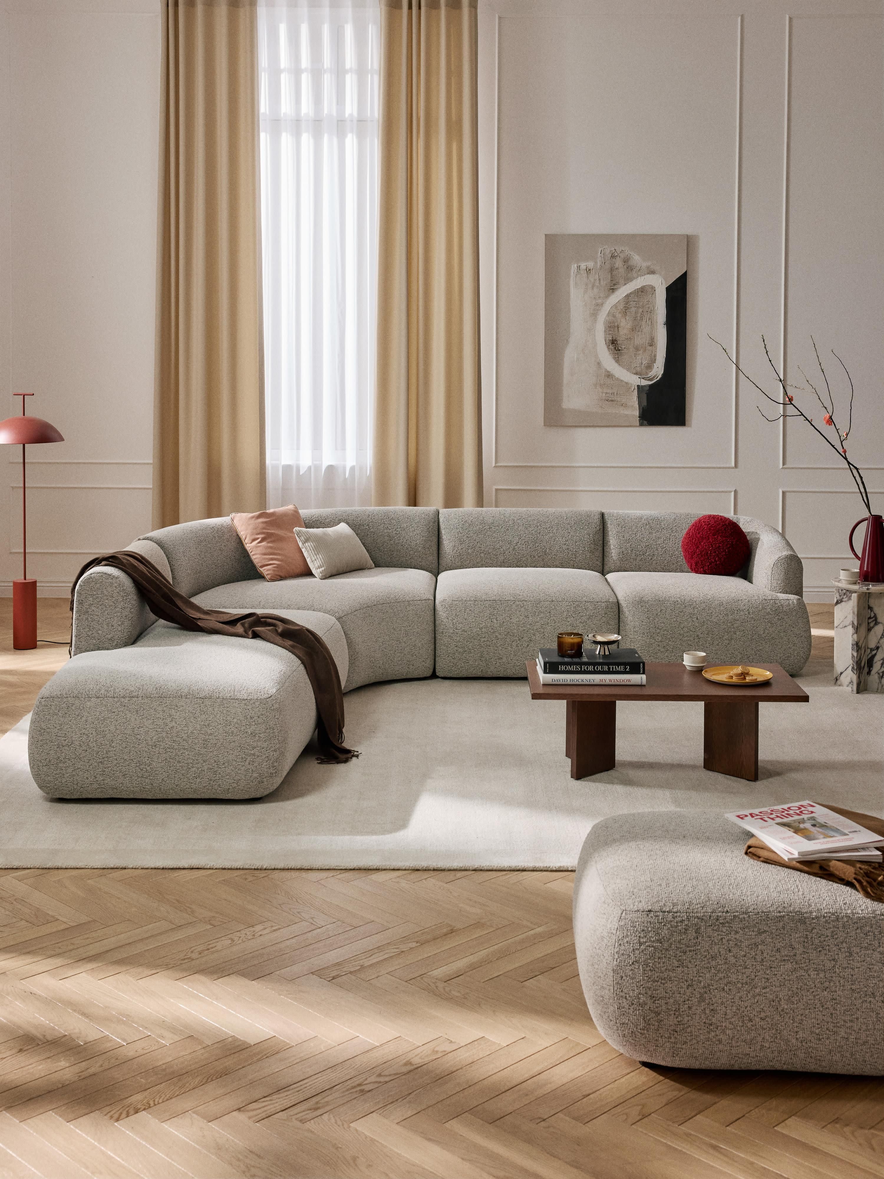 Modulares Bouclé-Ecksofa Sofia (4-Sitzer)