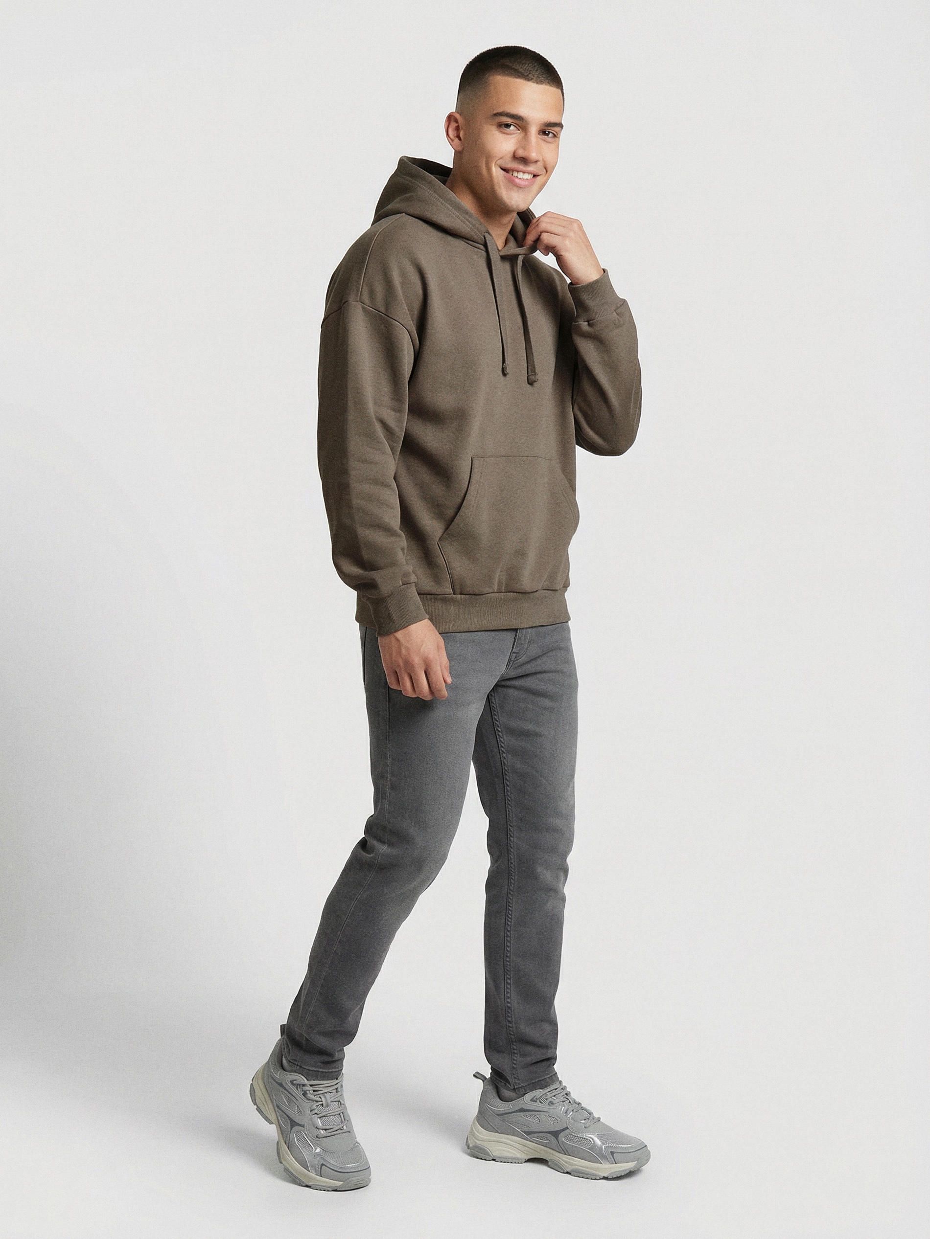 Bluza z kapturem z domieszką bawełny