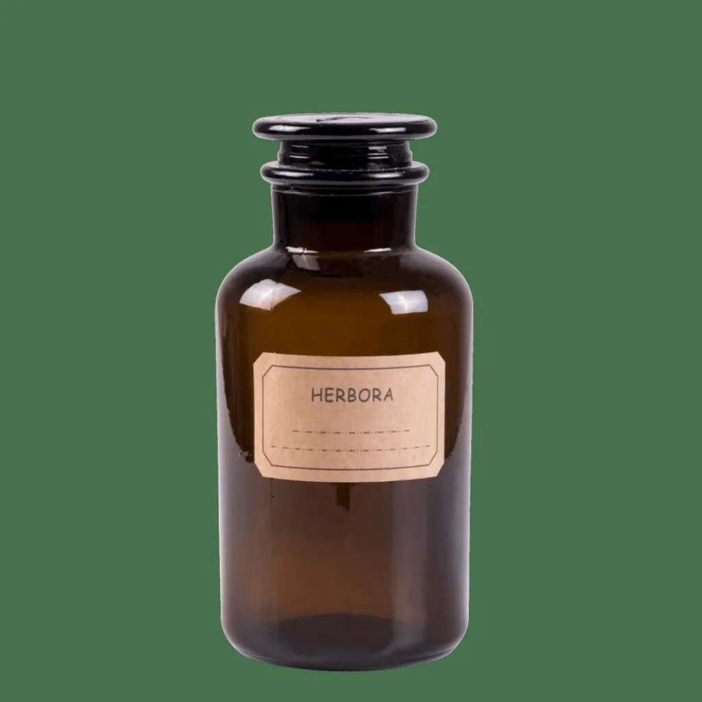 Bocaux^CASA HERBORA Pot à Provisions 1 L Brun